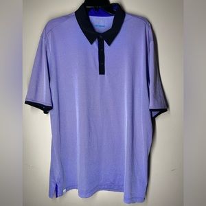 Adidas Climacool Mens Golf Polo Shirt Size XL Purple w/ Black Trim Short Sleeve